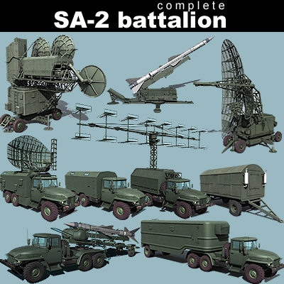 3ds max sa-2 guideline battalion - SA-2 battalion by Alex Kontz